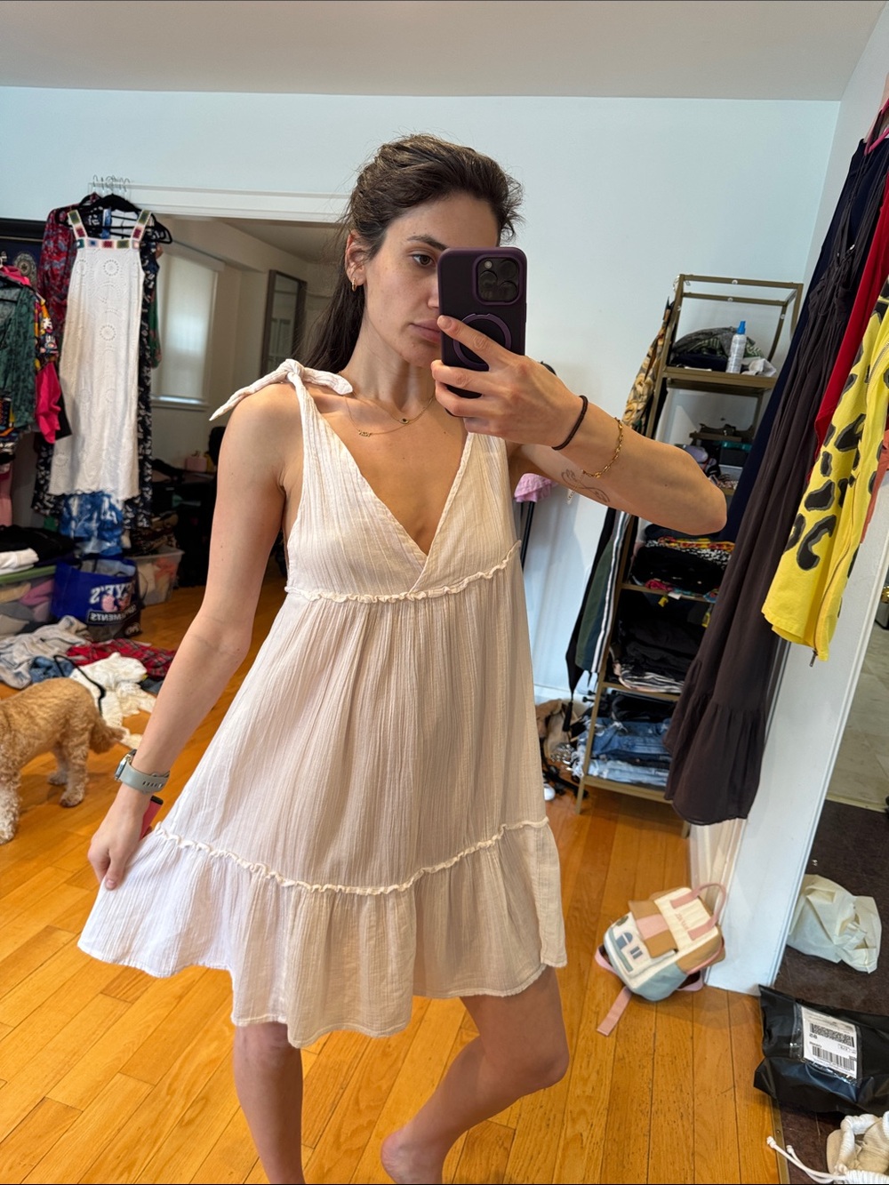 aerie gauzy dress fits big 100% cotton - Picture 1 of 3